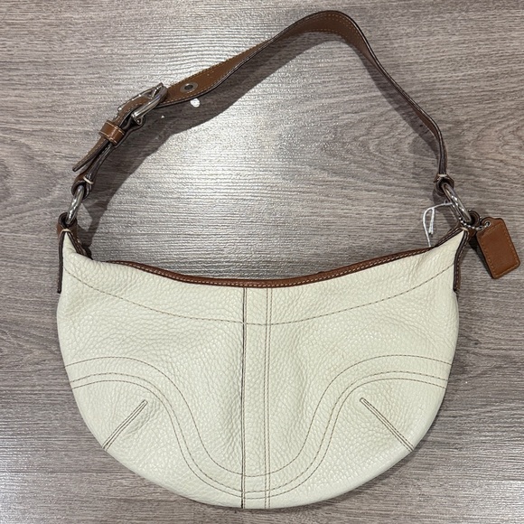 Coach Handbags - Coach Cream and Brown Shoulder Bag